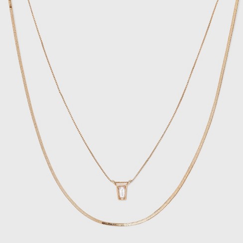 Accessory Collection - Rose Gold Double Necklace Layering Clasp