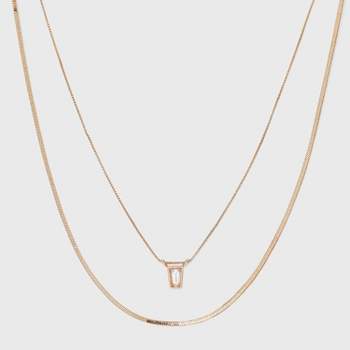 Delicate Layered Necklace - A New Day™ Gold