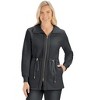 Collections Etc Stylish Cotton Fleece Zip Front Gold Detail Jacket - 4 of 4