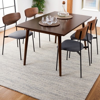 Elegant Marbella 6' Square Handwoven Gray Wool Rug
