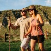 Brazos Handcrafted Wood Walking Stick, Twisted Oak, Hitchhiker Style Handle, for Men & Women, Made in The USA - 2 of 4