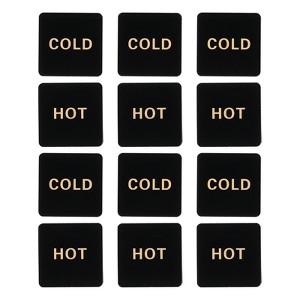 Unique Bargains Acrylic Self-Adhesive Decor Faucets Sinks Hot/Cold Water Label - 1 of 4