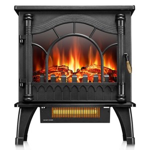 R.W.FLAME Electric Fireplace Heater, Infrared Fireplace Heater 1000/1500W, 3D Realistic Flames Effect, ETL Certificated, Adjustable Flame Brightness - 1 of 4