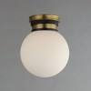 Maxim Lighting San Simeon 1 - Light Semi-Flush Mount in  Black/Natural Aged Brass - 3 of 4