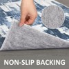 Modern Abstract Geometric Area Rug Machine Washable Rug With Non-Slip Backing Stain Resistant Easy Cleaning Indoor Low Pile Floor Cover For Home Decor - 4 of 4