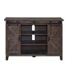 Halgo Barn Door TV Stand for TVs up to 50" Dark Brown - Aiden Lane: Rustic Media Console with Storage - image 4 of 4