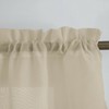 Kate Aurora Living Double Layered Sheer Rod Pocket Ascot Window Valances - 3 of 4