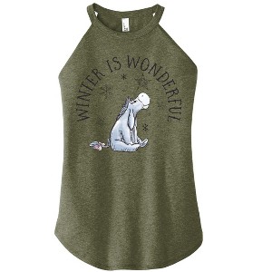 Women's - Winnie the Pooh - Eeyore Winter Is Wonderful Christmas Graphic High Neck Tank - 1 of 2