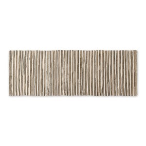 Design Imports Taupe Slim Stripe Cotton Chindi Rug 2Ft 3Inx6Ft - 1 of 4