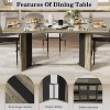 PAKASEPT 71'' Dining Table Rectangular Modern Kitchen Table For 6 People, Dining Room Table with Wood Legs, Home Furniture - 3 of 4