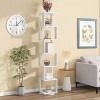 6-Tier Tall Rotating Bookshelf,Storage Bookshelf with Acrylic Plate,Open Simple Bookcase for Living Room Small Spaces-Baofuwish - 2 of 4