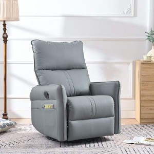 CAVINAS Rocking Recliner Chair, Swivel Nursery Rocking Chair, Swivel Chair Accent Chair, Glider Chair with Side Pocket, Home Theater Seating - 1 of 4