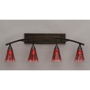 Toltec Lighting Bow 4 - Light Vanity in  Black Copper - 1 of 1