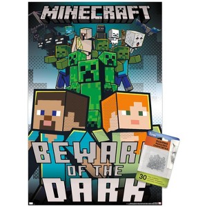 Trends International Minecraft - Beware Of The Dark Unframed Wall Poster Prints - 1 of 4
