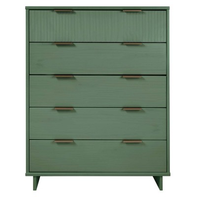 Sapphtopaz Modern Dresser with Drawers Elegant Vertical Textured Closet Organizer with Golden Metal Handles Dressers for Bedroom