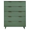 PAGED Wood Dresser, Contemporary Storage Cabinet with 5 Full Extension Drawers and Glam Drawer Handles for Living Room, Hallway - 2 of 4