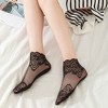 Anna-Kaci 6 Pairs Women's Floral Lace No Show Socks Lightweight Low Cut Sheer Liner with Silicone Heel Grip Elegant Invisible Design for Flats - 3 of 3