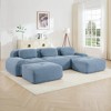 Oversized 117.3" Corduroy Modular U-Shaped Sectional Sofa with 2 Ottomans, 5-Piece Free combination, Pet-Friendly, No Assembly Required - 3 of 4