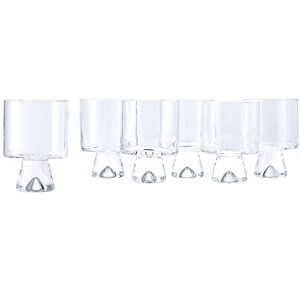 Blue Rose Polish Pottery 8oz. Clear Rock/Old Fashion Glass - Set of 6 - 1 of 2
