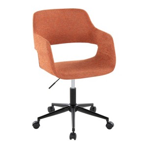 TiramisuBest Contemporary Orange Fabric Task Chair, Low Backrest, Armrests, Adjustable Base/Height, 360¡ã Swivel, Indoor Use - 1 of 4