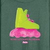 Women's - Barbie - Rollerblading Barbie the Movie Lightweight French Terry Wide Neck Long Sleeve Shirt - 2 of 4
