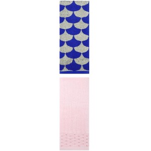 REGALWOVEN Cotton Geometric Absorbent Soft Decorative Hand Towel for Bathroom Hand Face Gym Spa 14" x 30"/13" x 29" 2 Pcs - 1 of 4