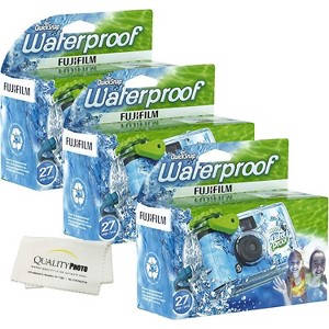 Fujifilm Quick Snap Waterproof 27 exposures 35mm Camera 800 Film, 1 Pack + Quality Photo Microfiber Cloth - 1 of 2