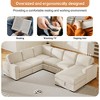U-Shaped Modular Sofa with Storage Lounge Chair, 6-Seater Oversized Sofa with USB Interface - ModernLuxe - 3 of 4