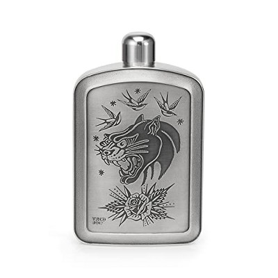 Royal Selangor Hand Finished Limited Edition Ink Collection Taco Joe Panther Hip Flask Gift