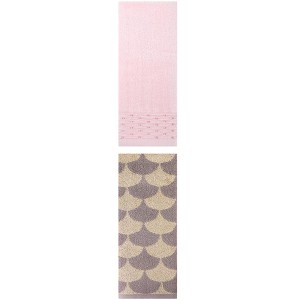 REGALWOVEN Cotton Geometric Absorbent Soft Decorative Hand Towel for Bathroom Hand Face Gym Spa 14" x 30"/13" x 29" 2 Pcs - 1 of 4