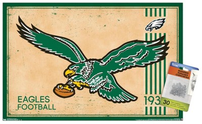 Trends International Nfl Philadelphia Eagles - Retro Logo 14 Unframed Wall  Poster Print Clear Push Pins Bundle 14.725' X 22.375' : Target