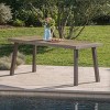 69'' Modern Industrial Acacia Wood Patio Dining Table,Metal Rectangle Kitchen Dining Table for 6,Outdoor Dining Table for Garden Deck-Coolbibila - 3 of 4