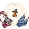 Watercolor Witchy Bear - Womens Garment Dyed Long Sleeve - 2 of 3