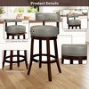 CLIHOME 30-Inch Swivel Bar Stool with Nailhead Trim and Padded Leatherette Seat - 4 of 4