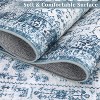 Boho Chic Washable Area Rug - Ultra-Thin Non-Slip Low Profile Indoor Carpet with Oriental Distressed Pattern for Bedroom Nursery Entryway - 4 of 4