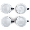 Elanze Designs Large Color Pop 24 ounce Ceramic Jumbo Soup Mugs Set of 4, White - 4 of 4