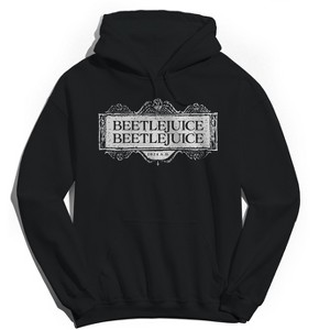 Beetlejuice Men's Beetlejuice Beetlejuice Logo Long Sleeve Graphic Cotton Sweatshirt Hoodie - 1 of 1