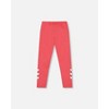 Deux par Deux Girl Organic Cotton Leggings Red with Apples - 2 of 4