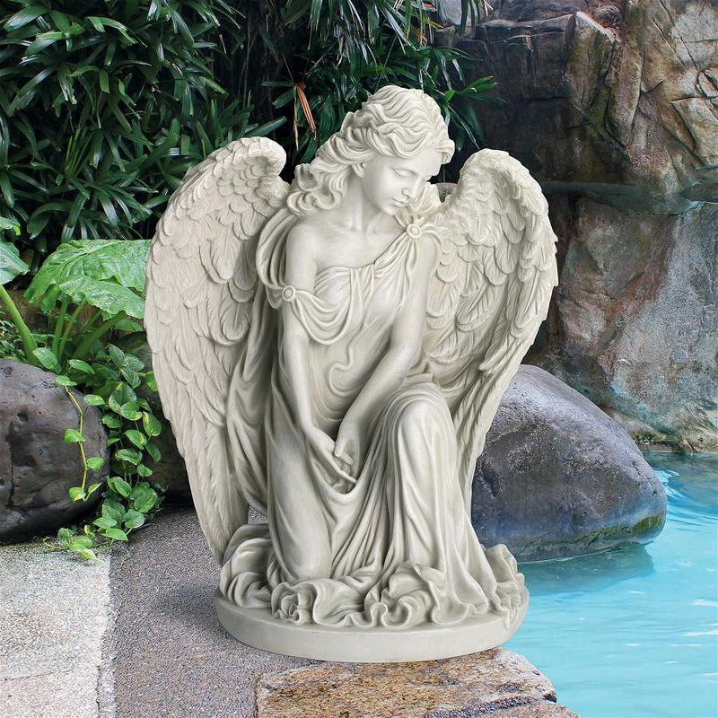 Design Toscano Quiet Countenance Praying Angel Garden Statue - Off-White, 2 of 7