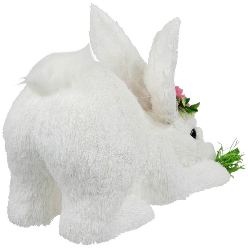 Northlight Easter Rabbit with Carrot Figurine - 9.25" - White, 5 of 6