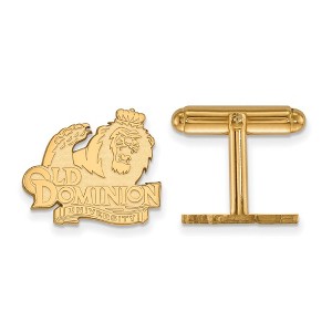 Black Bow Jewelry 14k Yellow Gold Old Dominion Monarchs NCAA Cuff Links - 1 of 3