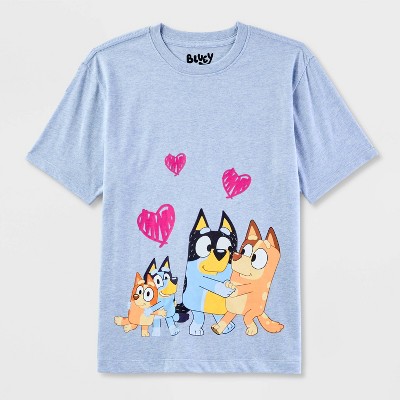 Kids' Bluey Matching V-day T-Shirt - Blue