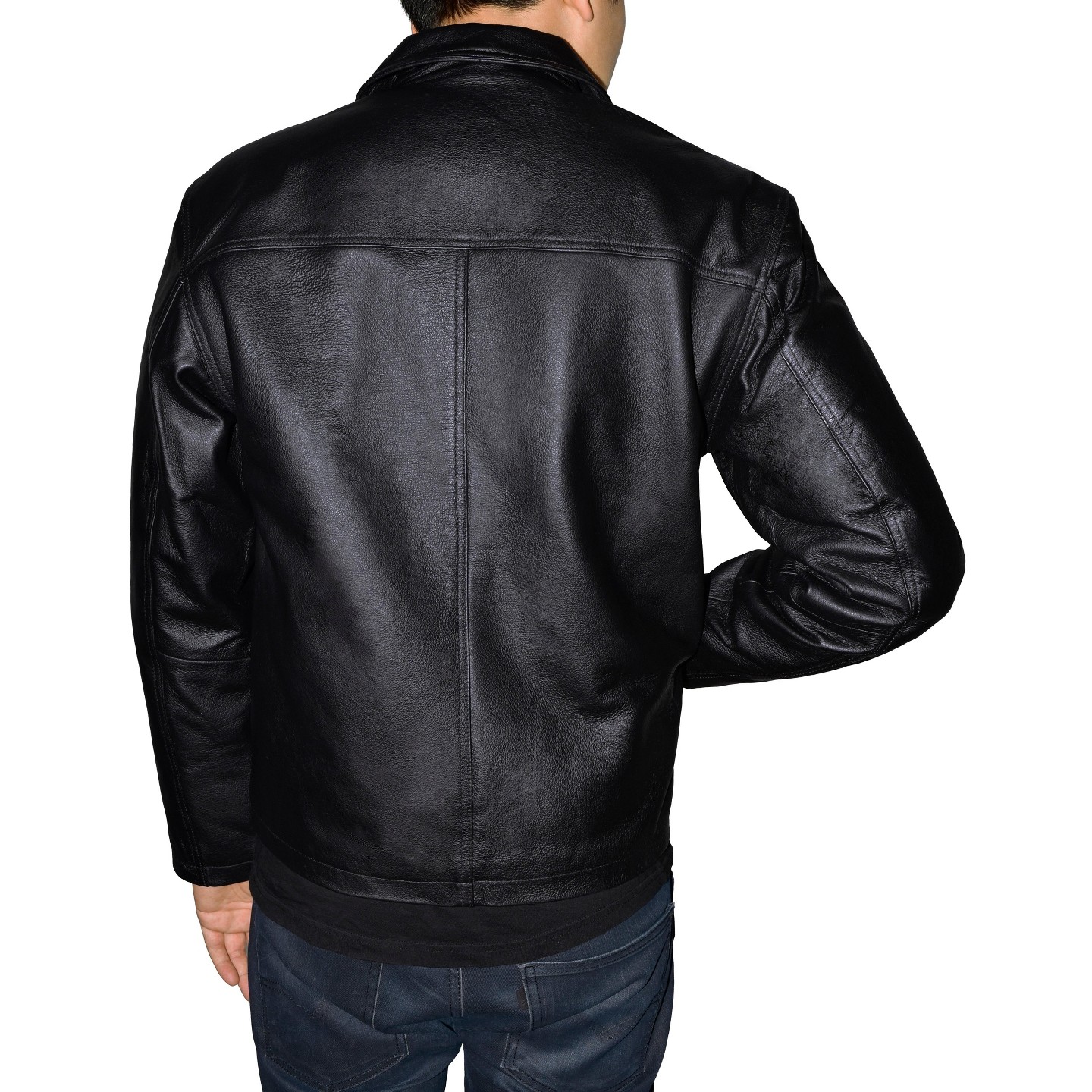 Мужская куртка Victory Outfitters Genuine Leather Straight Jacket Black, цвет: Чёрный — фото 3