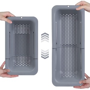Over the Sink Colander Strainer Basket - Wash Vegetables and Fruits, Drain Cooked Pasta and Dry Dishes - 1 of 4