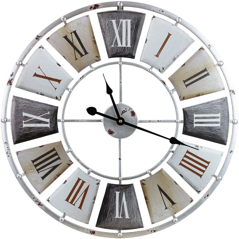 Sorbus 24" Vintage Industrial Style Oversized Decorative Wall Clock - Beautifully decorate any wall space in the household, 1 of 7