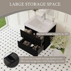 Whisen Floating Wall-Mounted Bathroom Vanity with Resin Sink, Water-Resistant Timber Cabinet and 2 Storage Drawers - 3 of 4