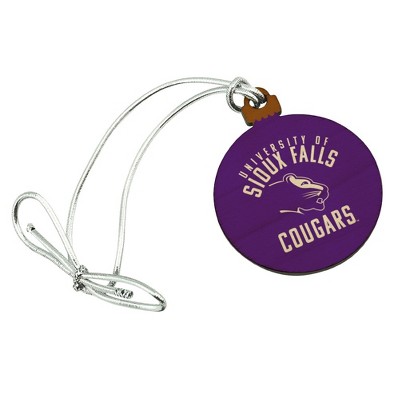 University of Sioux Falls Cougars Logo Mini Small Tiny Wood Christmas Tree Holiday Ornament