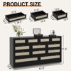 Coucheta 12 Drawer Dresser for Bedroom, Rattan Chest of Dressers, Modern Wooden Dresser Chest, Beside Table for Closet, Living Room and Entryway - 3 of 4