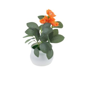 Unique Bargains Artificial Plants 5-Stem Rose Plastic 4.72"x4.72"x7.09" 1 Pcs - 1 of 4