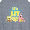 Women's SpongeBob SquarePants It's Lit Hanukkah Graphic Racerback Tank - Heather Grey - 2 X-Large - 2 of 4